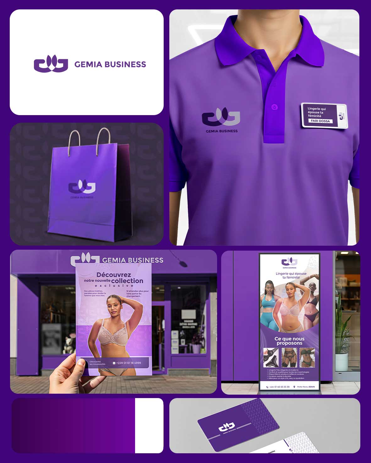 Charte graphique compl&egrave;te r&eacute;alis&eacute;e pour Gemia Business